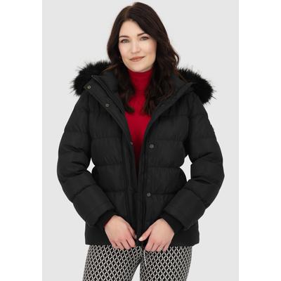 Steppjacke ALIFE & KICKIN "SunndustAK A", Damen, Gr. S (36), schwarz (moonless), Steppware, Obermaterial: 100% Polyester, unifarben, modisch, tailliert, Langarm, Jacken, hochwertige Winterjacke mit abnehmbarem Fellimitat Image