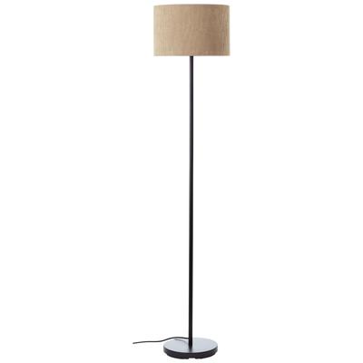 BRILLIANT Stehlampe "Tony", grau (grau, schwarz), Ø 35,00cm H: 160,00cm, Lampen, mit Cord-Lampenschirm, 150 x 35 cm, E27, Metall/Textil, grau/schwarz Image
