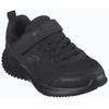Klettschuh SKECHERS "BOUNDER-DRIPPER DROP", Kinder, Gr. 30, schwarz (schwarz uni), Textil, Lederimitat, unifarben, casual, Schuhe, Sneaker, Kommunionsschuh in nahtversiegeltem, wasserdichtem Design