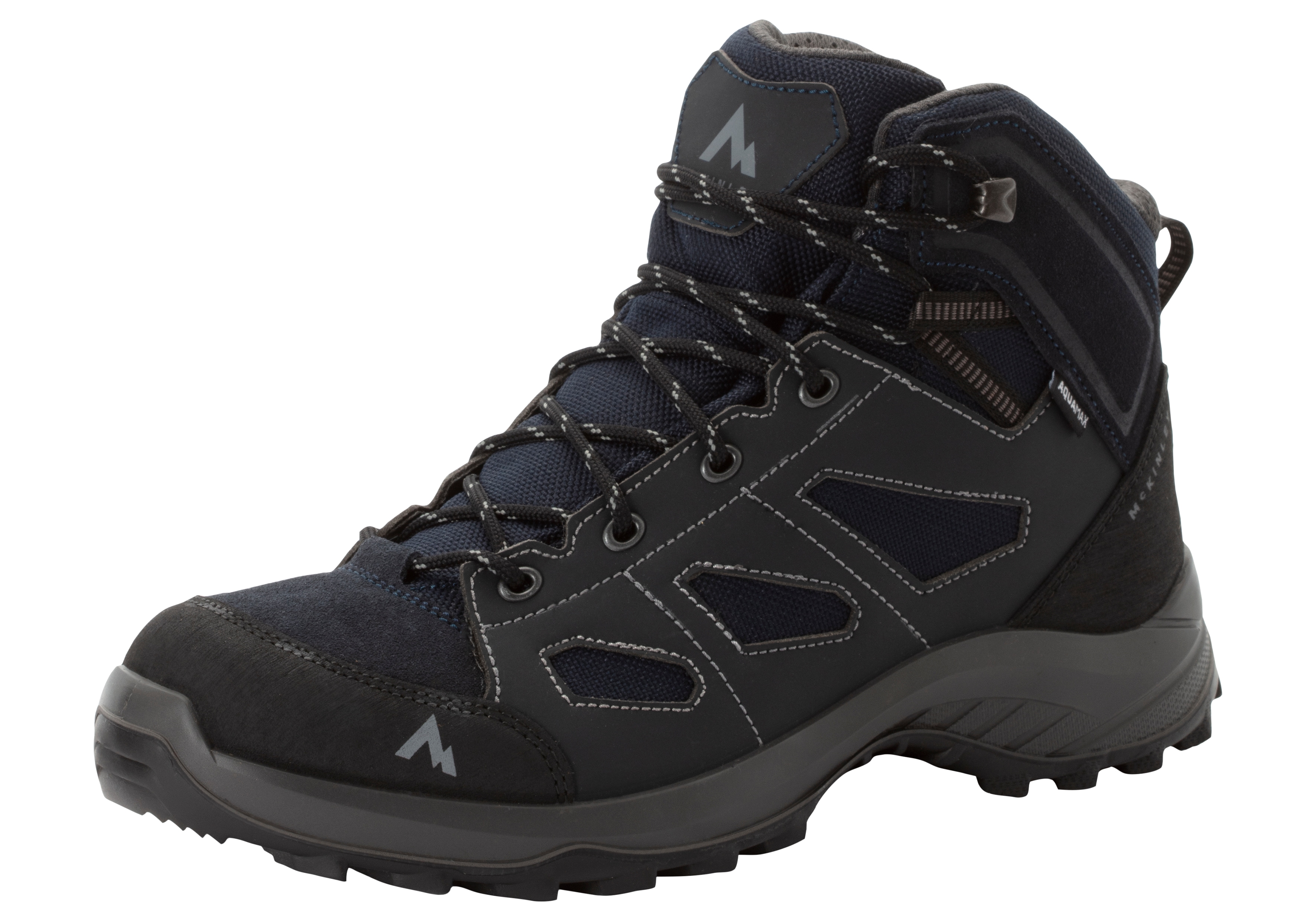 Wanderschuh MCKINLEY "Discover IV", Herren, Gr. 43, schwarz (navy schwarz, navy schwarz, anthrazit), Schuhe Wanderschuh, wasserdicht
