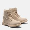 Schnürboots TIMBERLAND "Timberland Premium 6 INCH LACE UP", Gr. 39, lt bei nubuck, Leder, sportlich, Schuhe, Winterstiefel, Schnürstiefel, Winterschuhe, wasserdicht