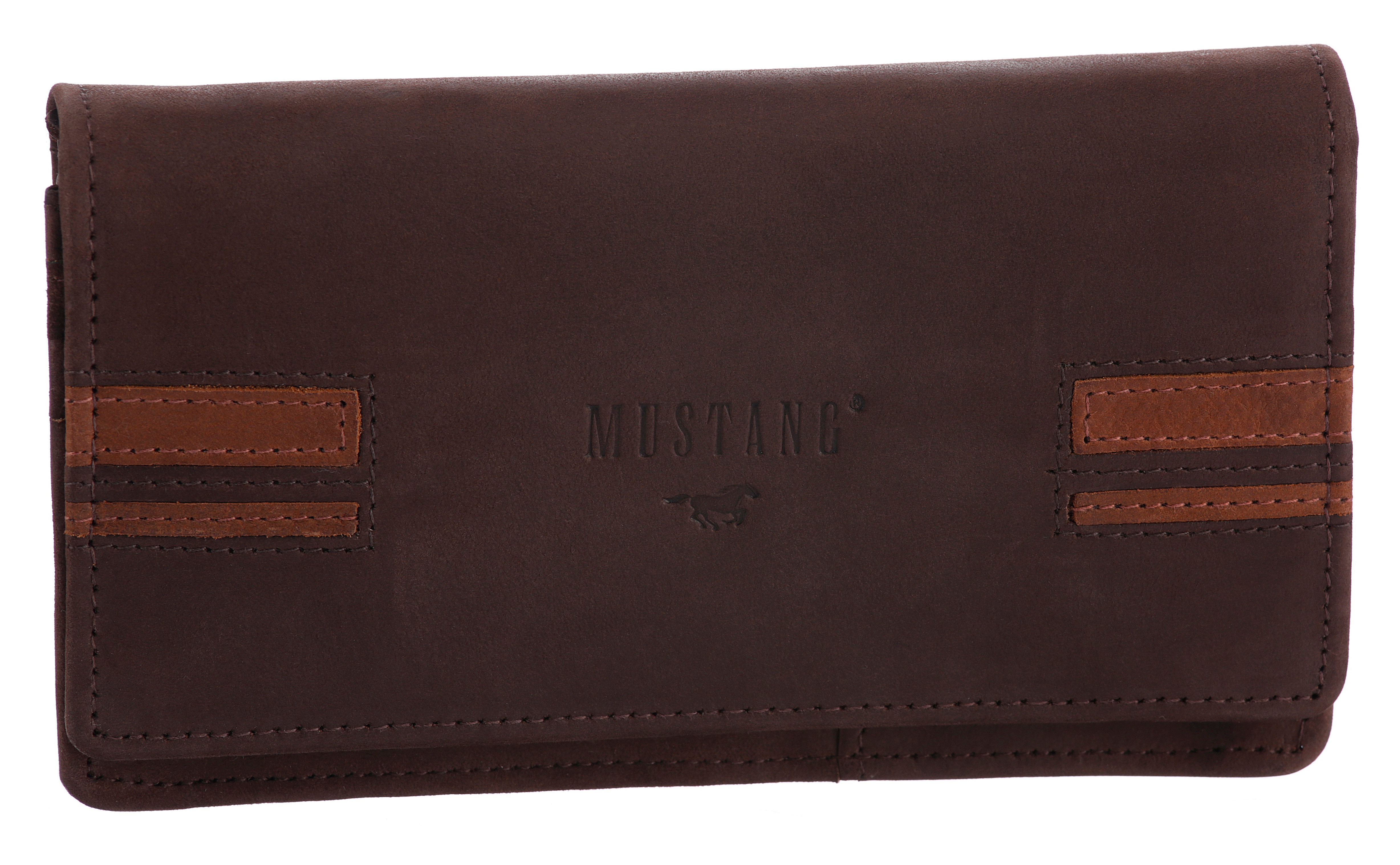 Geldbörse MUSTANG "Asti", braun (schwarz braun), Leder, Kleinlederwaren, Wallet, Gelbörse, Purse, Money Purse Image