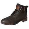 Schnürboots MUSTANG SHOES, Herren, Gr. 45, grau (dunkelgrau used), Lederimitat, used, casual, Schuhe, Winterboots, Casual Stiefel mit stylischem Logodruck auf der Zunge