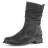 Stiefel GABOR "Genua", Damen, Gr. 42, grau (dunkelgrau), Veloursleder, unifarben, klassisch, Schuhe, Blockabsatz, Kurzstiefel, mit Innenreißverschluss