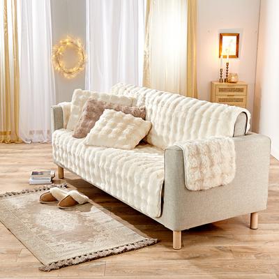 Sofaüberwurf 3-Sitzer "Bubble-Fleece" 180 x 150 cm creme Eldo Image