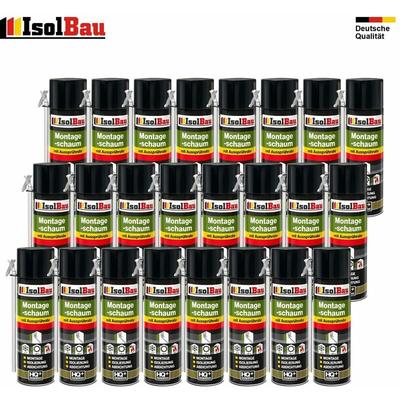Isolbau - Montageschaum 24 Dose 500 ml Bauschaum 1K pu Schaum mit Aussprührohr Image