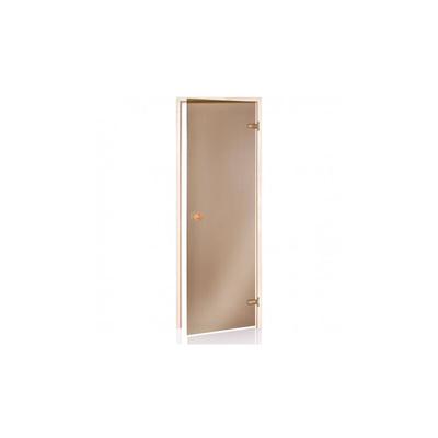 Bronze Sauna Tür 80 x 190 gehärtetem Glas 8mm sicher 2