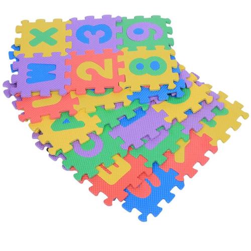 36 Stücke Puzzlematte, Kinderteppich Spielmatte, Schaumstoffmatte Kinderteppich Zahlen und Alphabet