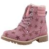 Winterboots TOM TAILOR, Kinder, Gr. 28, rosa (altrosa), Textil, Lederimitat, Glitzer, casual, Schuhe, Blockabsatz, Schnürboots, Outdoorschuh mit TEX-Membran