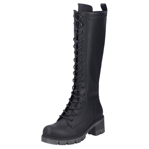 Schnürstiefel RIEKER Gr. 38, Normalschaft, schwarz Damen Schuhe Langschaftstiefel, Blockabsatz, mit zusätzlichem Innenreißverschluss Bestseller