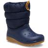 Winterboots CROCS "CLASSIC NEO PUFF BOOT K", Kinder, Gr. 32, blau (navy), Croslite, Nylon, sportlich, Schuhe, Snowboots, Winterstiefel zum Schlupfen