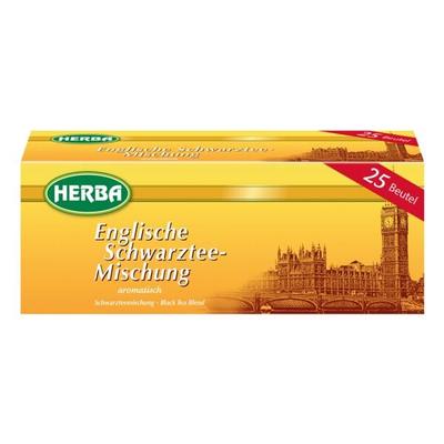 Herba Herba Englische Schwarztee-Mischung Tassenportion, 25 Stück