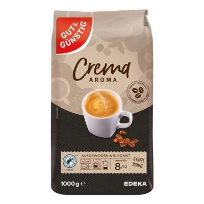 Gut und Günstig Kaffee Kaffeebohnen »Caffè Crema« 1kg braun