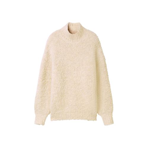 TOM TAILOR Damen Lockerer Bouclé Pullover, braun, Uni, Gr. S