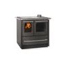 Stufa Cucina a legna in acciaio porcellanato con forno Easy Evo 2.0 - black