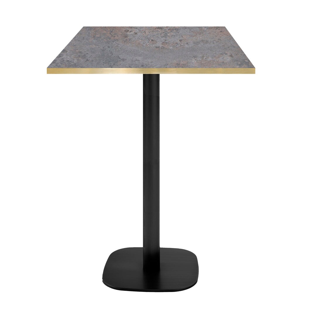 Restootab Stehtisch Round 60x60cm - Modell Caldeira mit messingfarbenen Kanten Image