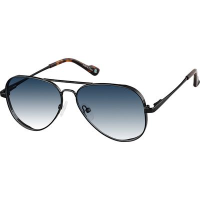 Zenni Aviator Rx Sunglasses Black Stainless Steel Full Rim Frame