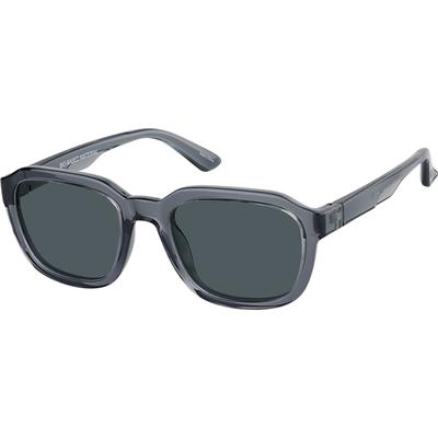 Zenni Square Rx Sunglasses Gray Bio-Based Full Rim Frame