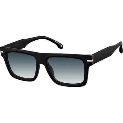 Zenni Men's Rectangle Rx Sunglasses Black Plastic Full Rim Frame