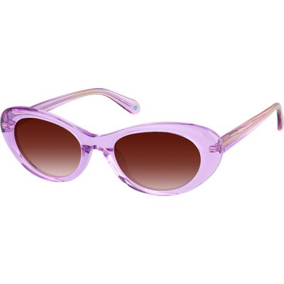Zenni Women's Cat-Eye Rx Sunglasses Purple Plastic Full Rim Frame