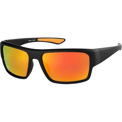 Zenni Men's Round Sunglasses Black Plastic Full Rim Frame