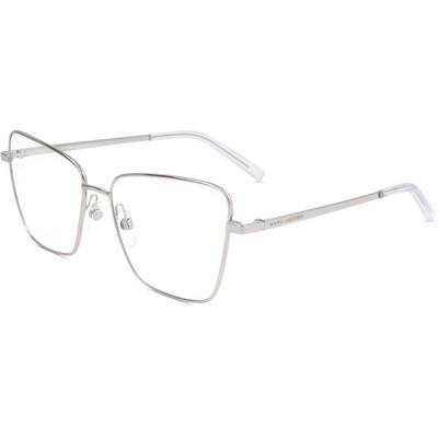 Zenni Women's Square Glasses Palladium Metal Full Rim Frame