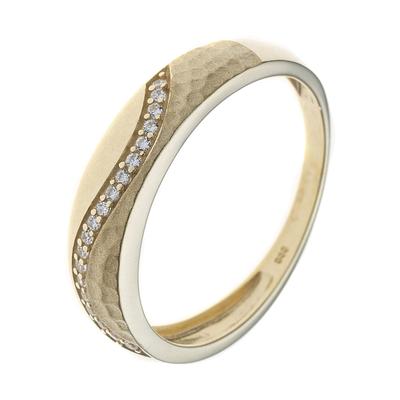 Goldring JOBO Gr. 52, gold (gelbgold 333), Fingerringe, Damen, 52, Gelbgold 333, 333 Gold mit Zirkonia