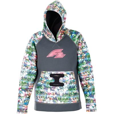 Neopren-Hoodie F2 Pullover Gr. M, bunt (pink/schwarz/grün)