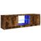 vidaXL TV-Schrank mit LED-Leuchten Räuchereiche 120x30x35,5 cm