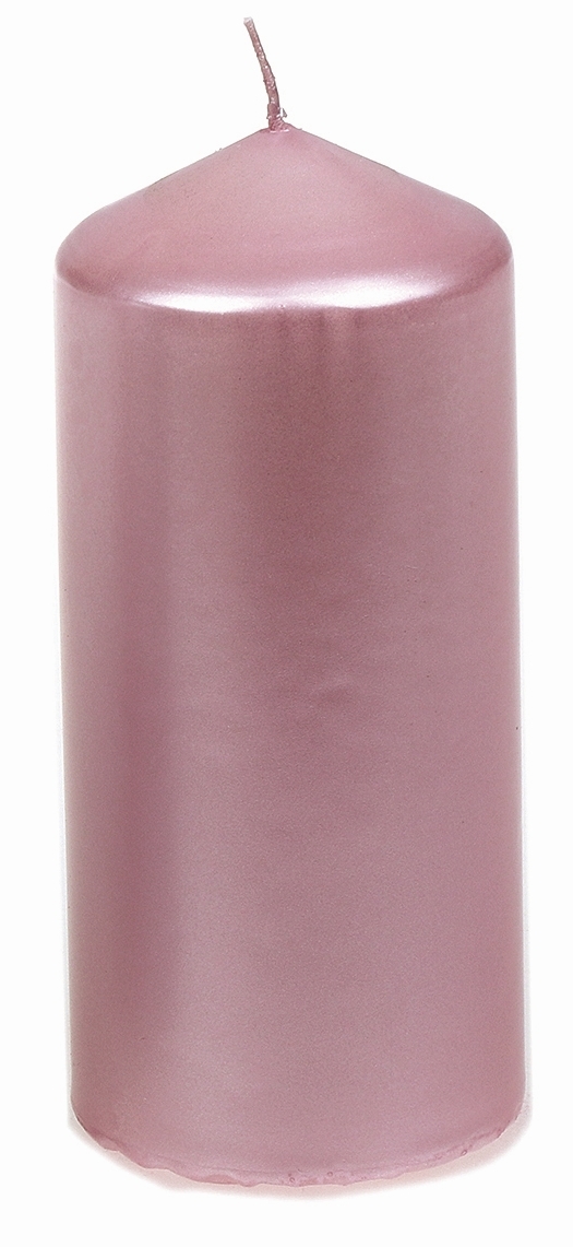Steinhart Kerzen Stumpenkerzen "Edelglanz" Antikrosa 130/57 mm, 12 Stück Image