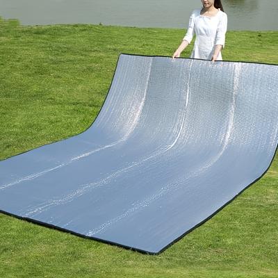 "TEMU Camping Mat - Durable Aluminum Foil, Easy-clean Epe Material, Ideal For Outdoor Picnics & Tents, 78" X 78", Beach, Hiking & Trave" Image