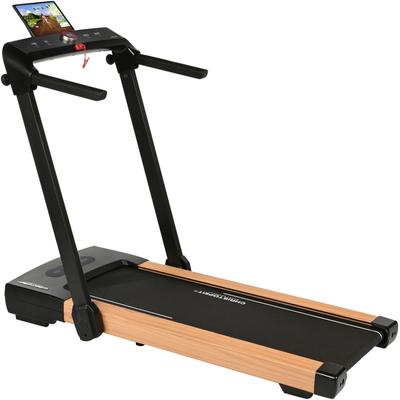 Laufband CHRISTOPEIT SPORT "2 in 1 S" Laufbänder Gr. ohne Unterlegmatte, schwarz (schwarz - holz) bis max. 14 kmh, klappbar