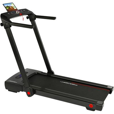 Laufband CHRISTOPEIT SPORT "2 in 1", rot (schwarz, rot), Laufbänder, ohne Unterlegmatte, bis max. 14 km/h, klappbar, B:68cm H:110cm L:139cm, Topseller