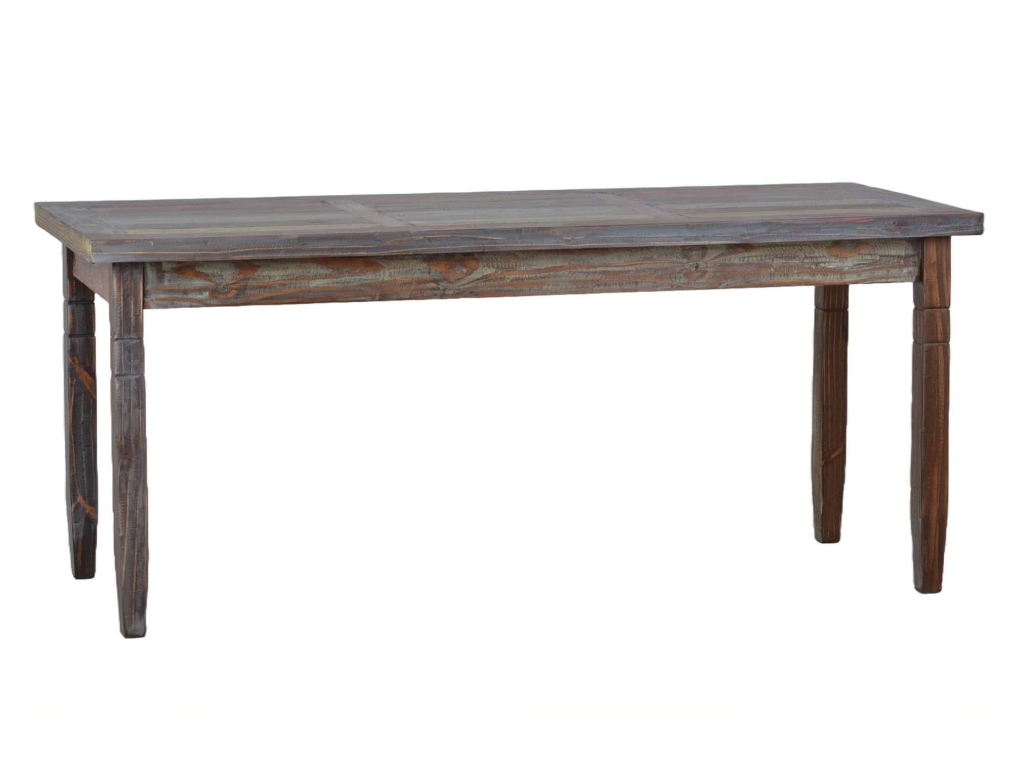 MiaMöbel Esstisch Cancun 140cm Massivholz Pinie Shabby Chic Mexiko Möbel Mexikanisch
