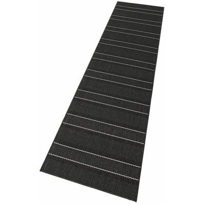 Teppich HANSE HOME "Fürth" Gr. 12, schwarz, B:80cm H:8mm L:300cm, Kunstfaser, Teppiche, In-& Outdoor, Läufer, Wetterfest, Balkon, Garten, Wohnzimmer, Modern Image