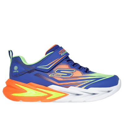 Skechers Boy's S Lights: Flex-Glow Ultra Sneaker | Size 1.5 | Blue | Synthetic/Textile