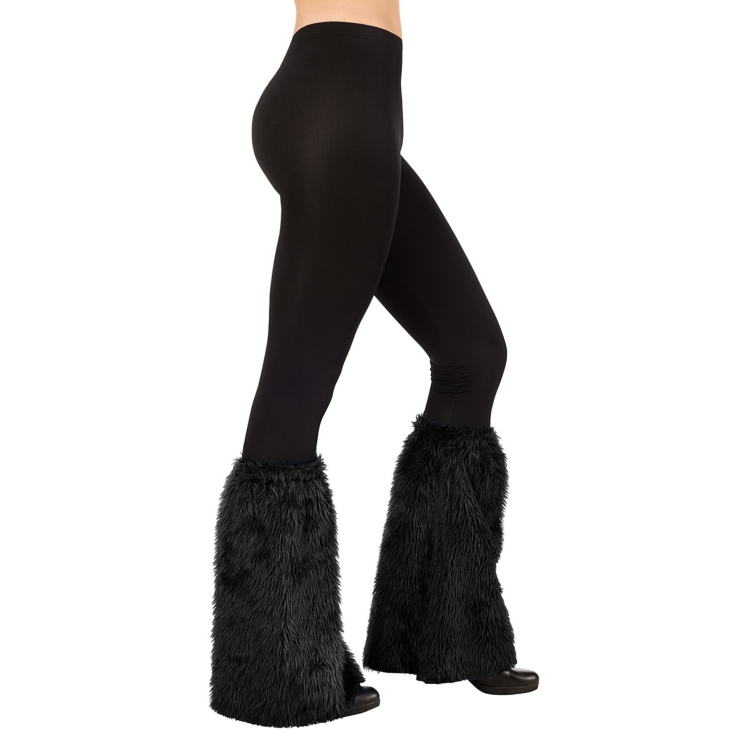 Beinstulpen Plüsch, schwarz Image