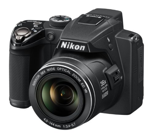 Nikon COOLPIX P500 Compact Digital Camera - Black (12.1MP, 36x Optical Zoom) 3 inch LCD (Renewed)