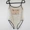 Kate Spade Swim | Kate Spade Bathing Beauty Horizontal Stripe One Piece Beachy Bathing Sui | Color: Black/Cream | Size: L