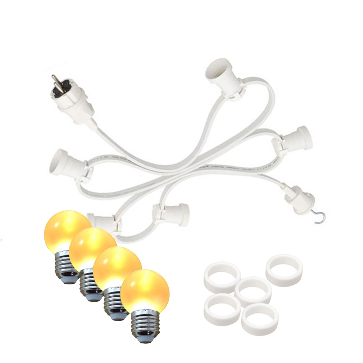 SATISFIRE Illu- Party Außenlichterkette 10m weiß 10 ultra-warmweiße LED Kugeln Image