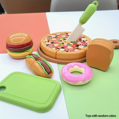 TEMU 20pcs Pretend Play Food Kitchen Toy Set - Realistic Pizza, Burger, Hot Dog Playset For Kids - Fun Dress Up Accessories For - Perfect Gift For Children On & Christmas, Age 3+