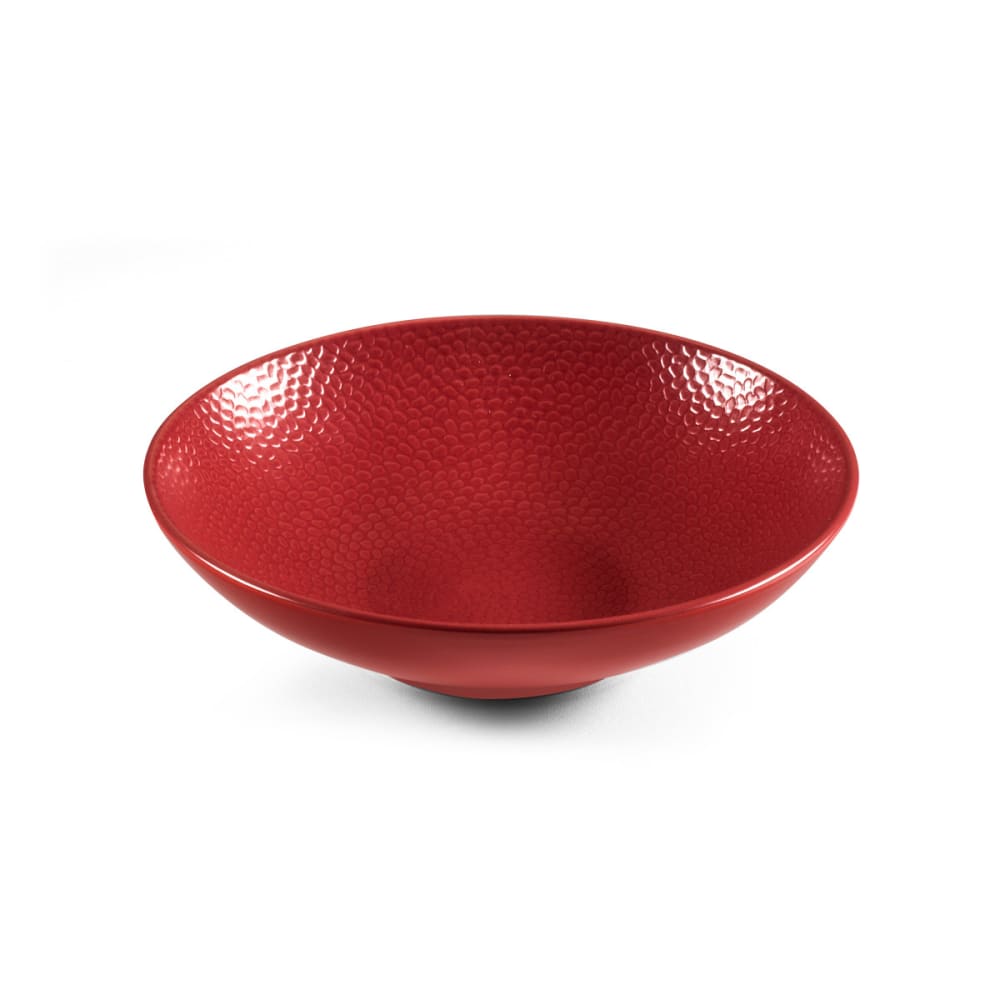 Piatto di insalata e pasta (x6) in arenaria rosso