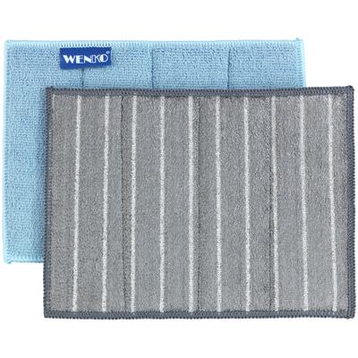 Wenko - 2er Set Reinigungs Schwamm miko Mikrofaser Universal Putzschwamm Reinigen - grau Image