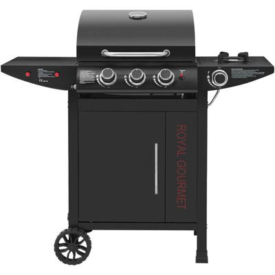 Gasgrill 3+1 Brenner Grillwagen mit 11,5 kW, Campinggrill mit Seitenbrenner, Outdoor Gas Grill Image
