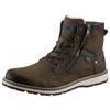 Winterboots RIEKER, Herren, Gr. 46, schwarz (khaki, schwarz), Nubuklederimitat, used, sportlich, Schuhe, mit komfortabler Rieker TEX-Ausstattung, Freizeitschuh, Schnürschuh