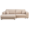 Ecksofa Beige Stoff L-förmig 3-Sitzer Sofa mit Chaiselongue Rechtsseitig Wohnzimmermöbel Modern Wohnzimmer Ausstattung Wohnecke Sitzecke