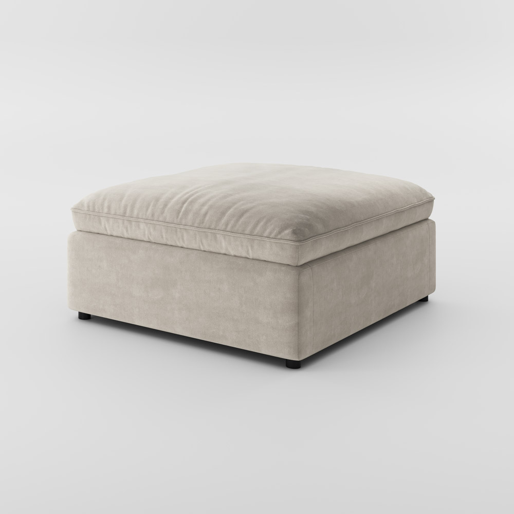 Ottoman Bench, Foot Rest Stool, Beige