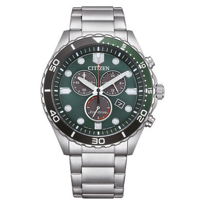 Citizen Of Sporty Aqua Silber Herren Armbanduhr AT2561-81X