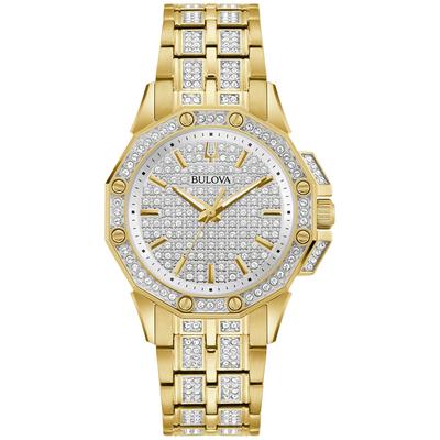 Bulova Octava Gold Damen Armbanduhr 98L302