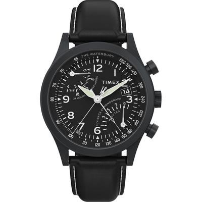 Timex Waterbury Traditionelle Fly Back Herren Uhr Schwarz TW2W48000 Image